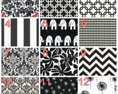 Pair of Drapery Panels- Premier Prints Black and White Curtains- 50x96- You Choose Fabric