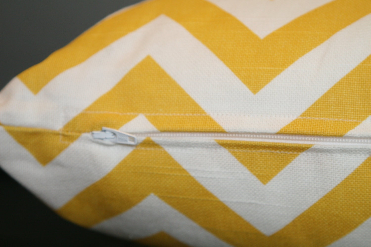 Premier Prints Yellow Chevron Pillow Cover- 16x16 inches- Hidden Zipper Closure