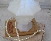 WHITE MILKGLASS-oh so sweet-vintage westmoreland white milk glass 2 pc compote or candy dish-new listing