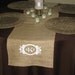 Personalized Burlap Wedding Table Runner- decor for farm, beach, woodland weddings and eco friendly home decor