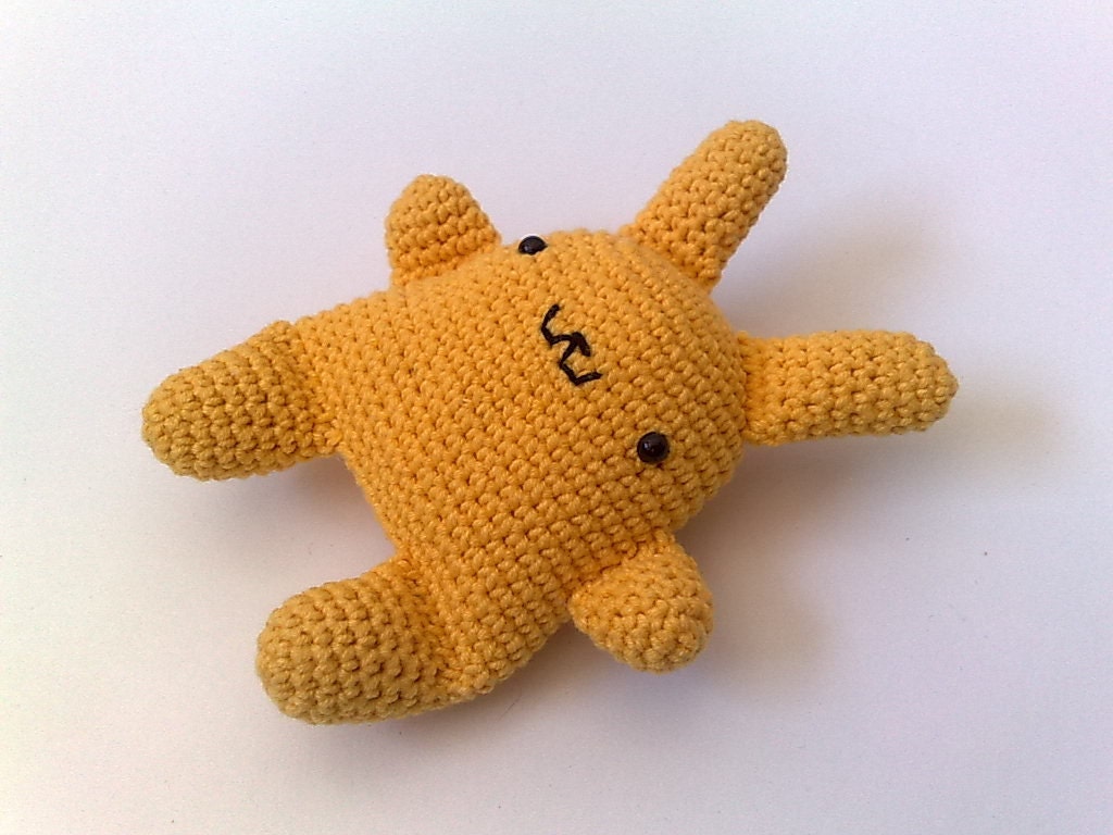 Super Kawaii Crocheted Bunny - Yellow