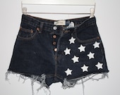 vintage 4th of July american flag high waisted shorts MADE TO ORDER