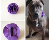 Purple Ruffle Flowery Day Felt Accessory for Pet Collars