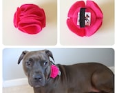 Hot Pink Ruffle Flowery Felt Accessory for Pet Collars