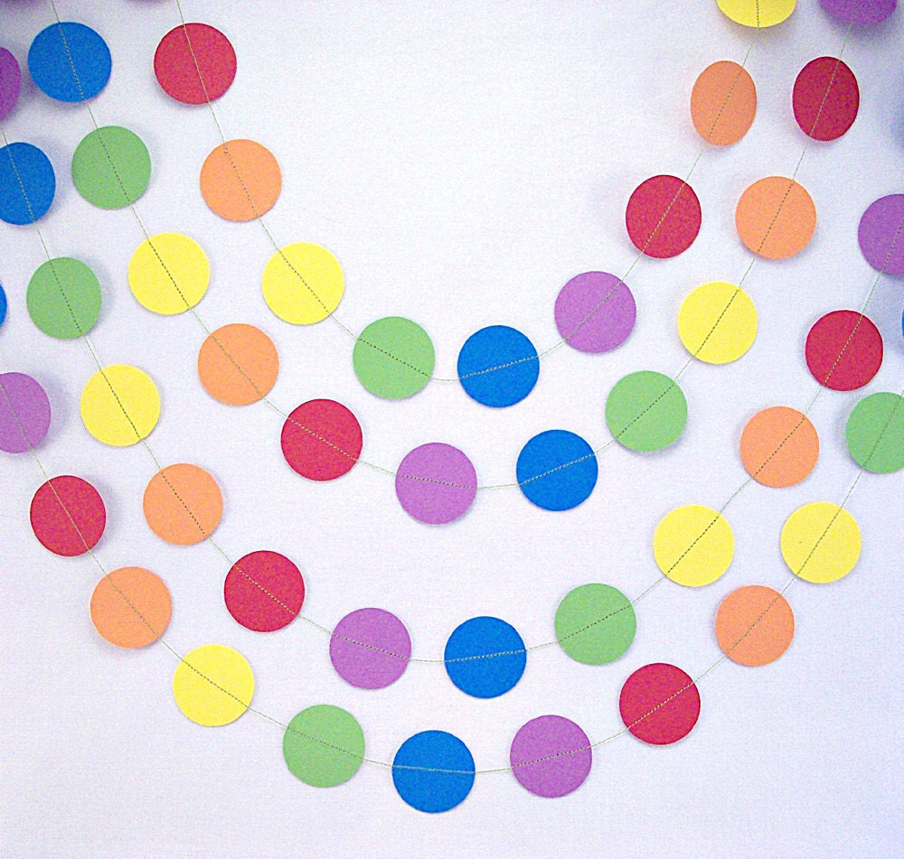 Rainbows Party Garland 15ft. /////// Birthday Party Decor // Classroom Decor // Playroom Decor //