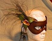 Green Orchid Mask with Beads