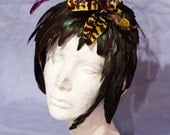 Yellow Lily Feather Headpiece