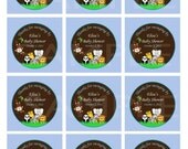 Personalized Boy, Girl or Gender Neutral Baby Shower Thank You Tags/Stickers (Matches Invitation) - Digital Print