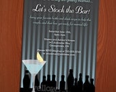 stock the bar engagement party/shower invitation - DIY printable file by YellowBrickStudio