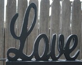 Hand Painted Word Art with Base, Custom Made with Your Choice of Word and Color