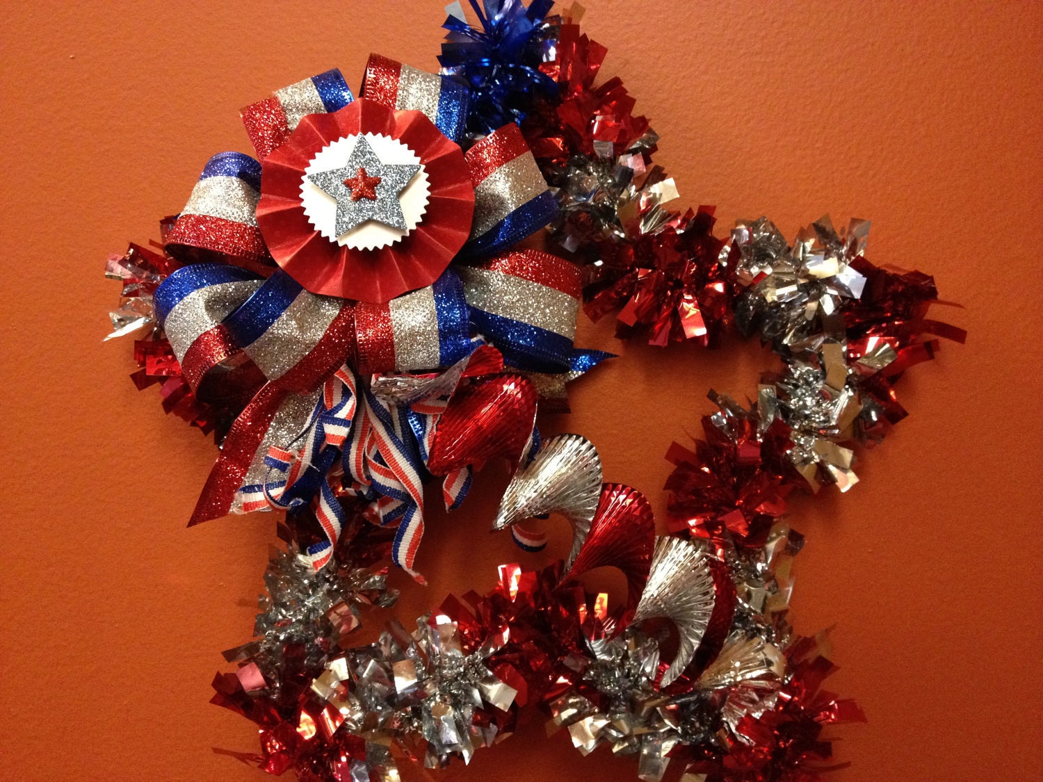 Patriotic Red, White, and Blue, Star Wreath