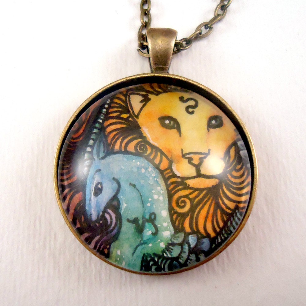 Personalized Necklace - Zodiac Signs - Couples Pendant