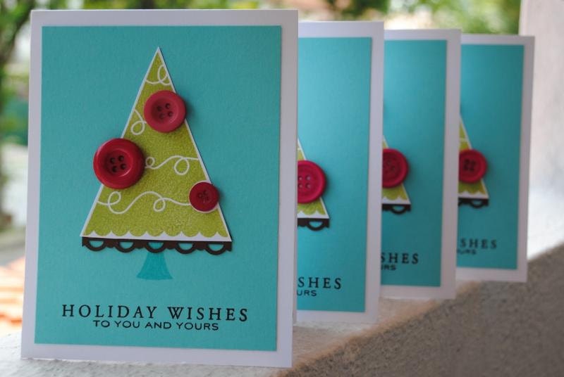 Oh Christmas Tree - Set of 4 Handmade Christmas Cards