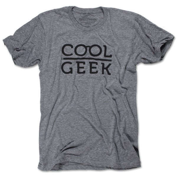 Cool Geek T-Shirt - Heather Grey- American Apparel