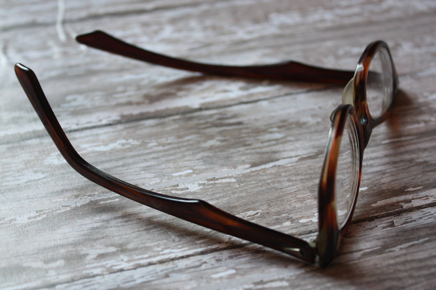 Reserved Vintage Chocolate and Caramel Tortoise Shell Severe Cat Eye Eyeglasses