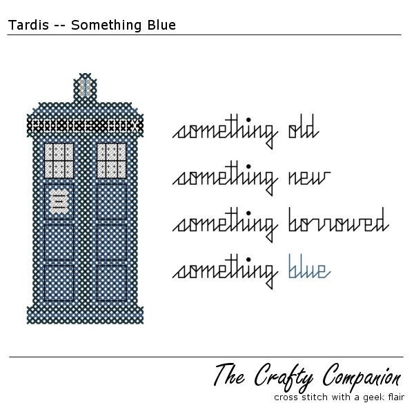Doctor Who Inspired Tardis PDF Cross Stitch Pattern - INSTANT DOWNLOAD