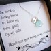 Set of 5: five personalized Bridesmaid gifts, bridesmaid necklaces with thank you cards, sterling silver bridal jewelry