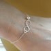 Set of FOUR 4 Friendship Bracelets, Silver infinity bracelets with pearls and bridesmaid cards, Bridesmaid gifts, pearl bracelets