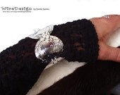 Statement Bracelet - Reclaimed - Up-cycled - Silver plated bottle caps