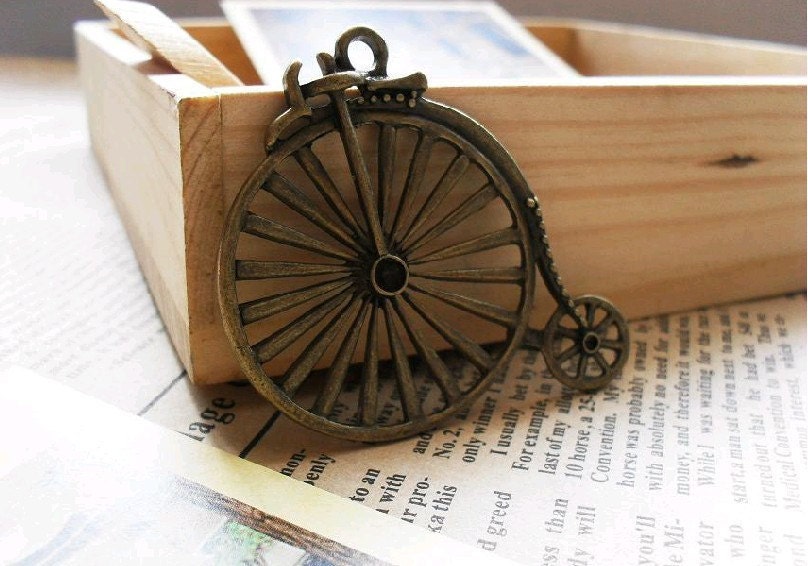 5pcs 46x52mm The Cool Bicycle Antique Bronze Retro Pendant  Charm For Jewelry Pendant C49