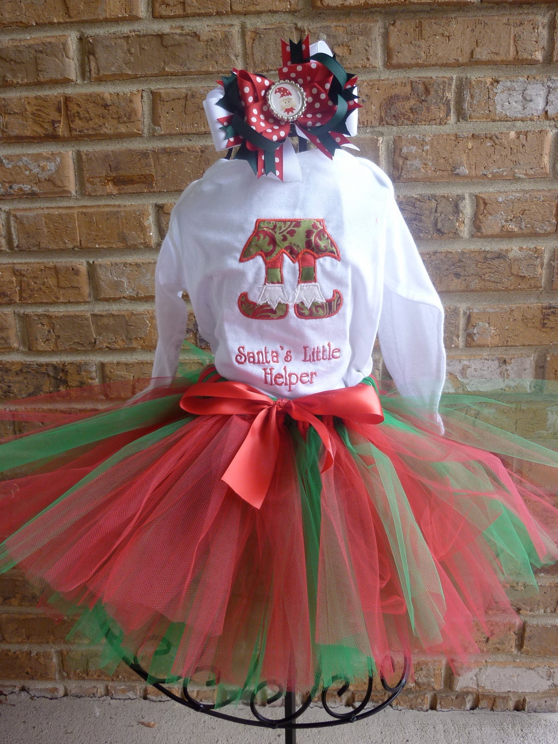 Santa's Helper Tutu Outfit 3-piece