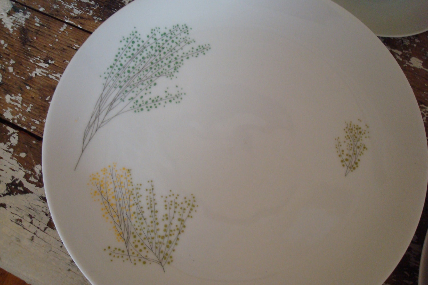 Vintage Dinnerware Plate Mid Century Holiday Brambles Dishes made in Germany 15 Pieces