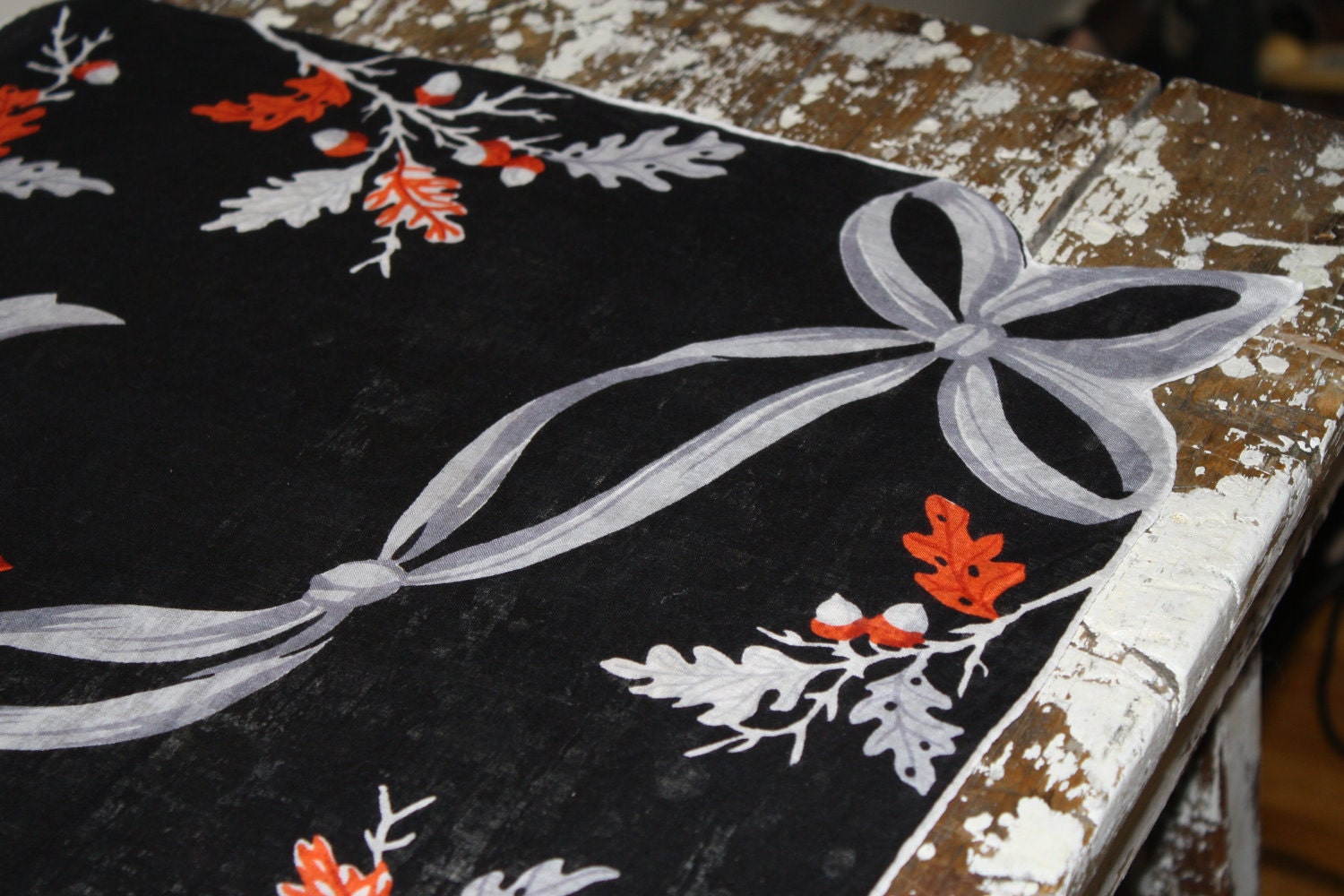 Handkerchief Autumn Hand Rolled Hanky