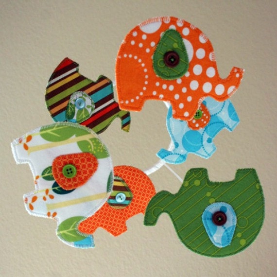 Baby Crib Mobile - Elephant Nursery Mobile