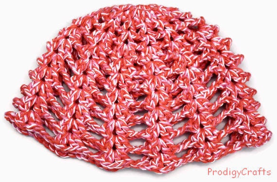 Crocheted cotton summer hat for newborns, 0-3 months