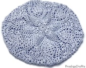 Hand-made Pastel Blue Flower Hat