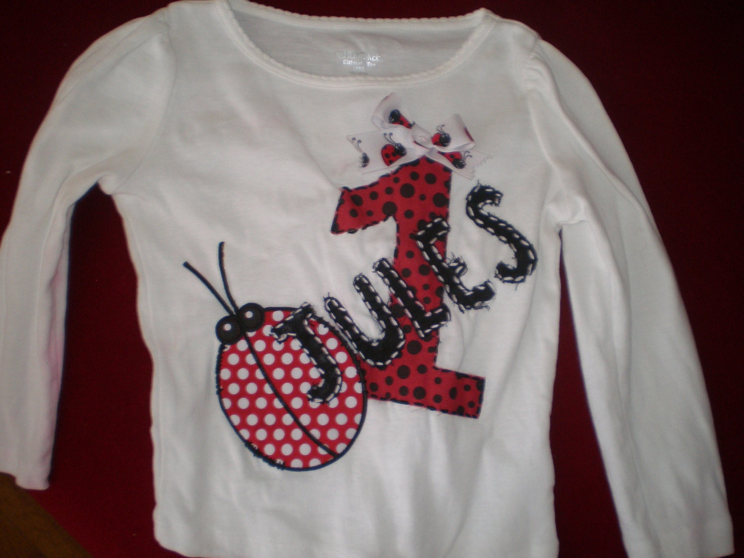 Personalized Ladybug Birthday T-Shirt