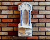 Antique Distressed Handmade Wooden Jewelry Shelf Hanging Jewelry Organizer