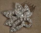 Rhinestone Crystal bridal hair comb, bridal headpiece, bridal hair accessories, wedding brooch comb, wedding hair comb