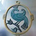 Mid Century Peacock Wall Hook Plaque Dayagi Israel Made of Brass and Baked Enamel