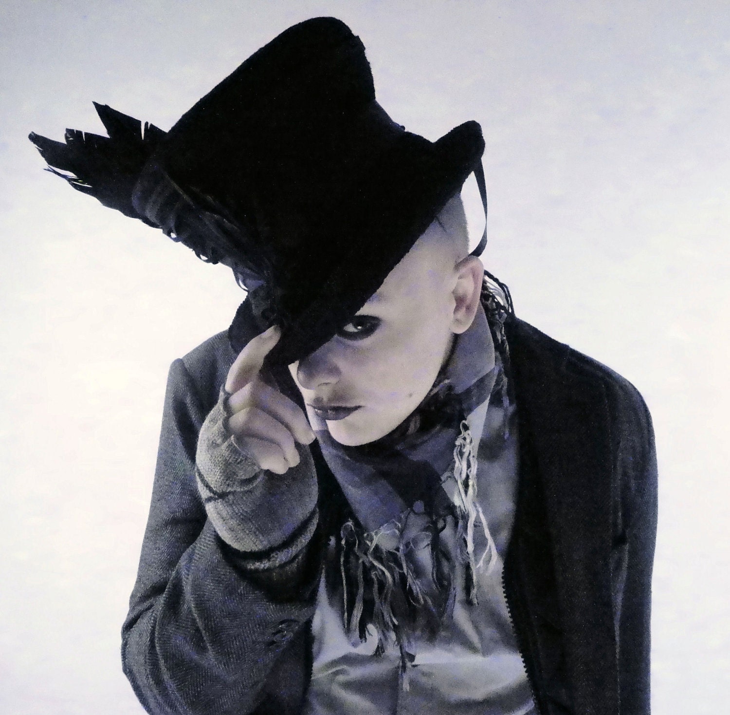 black Mad Hatter Undertaker Mourning hat Sir Rook