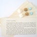 Seashore Flower Earrings 6pc. Set - Seafoam, Sand & White Flower Stud Earrings, Bridesmaid Gift, Summer 2013