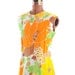 Vintage 1960's Orange Sunrise Resort Cotton Party Sun Dress L