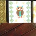Vintage Inspired Owl CANVAS Art  - Vintage Owl and  Geometric and floral designs - set of 3  - Original Hand Painted - STANLEY CLYDE Line