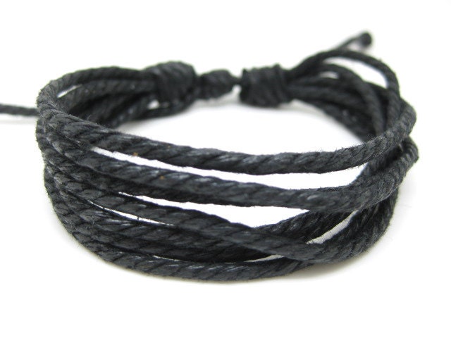 Cuff Hemp Rope Bracelet Cuff Bracelet Simple Bracelet Mens Bracelet Adjustable  B237