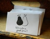 Great "pear"  Wedding favor envelopes with pear soap - Set of 1- soap and envelope