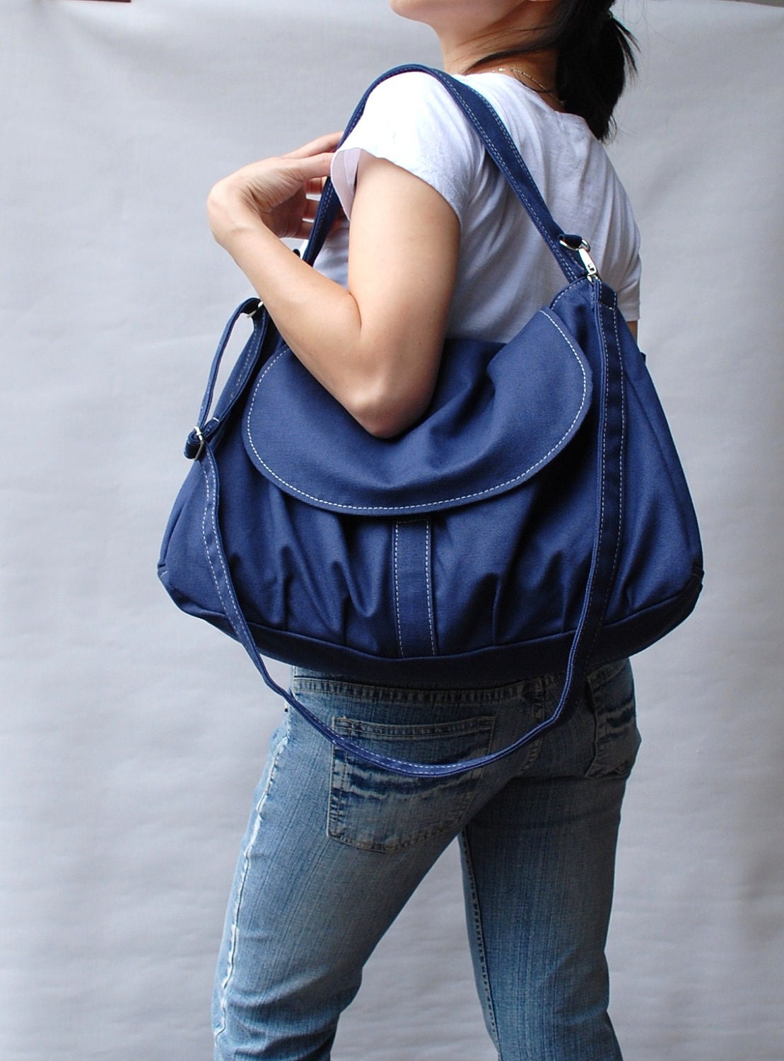 Fathers Day SALE 20% - Fortuner in Navy Blue (Water Resistant) Purse / Laptop / Travel / Shoulder / Messenger / tote / Women / Wallet