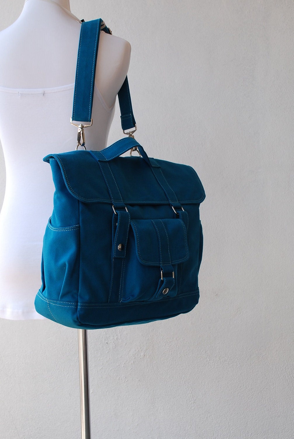 Fathers Day SALE up to 20% -Pico2 Backpack in Dark Teal (Water Resistant) Satchel / Laptop / Shoulder / Rucksack / School / Messenger