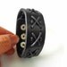 bangle leather bracelet buckle bracelet men bracelet boy bracelet made of black leather and ropes woven Cuff wrist  SH-0177