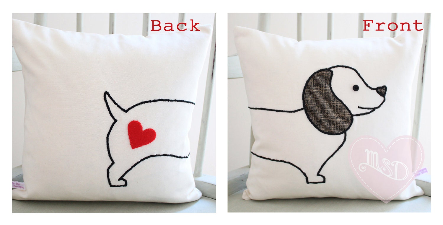 Sausage Dog Cushion Cover