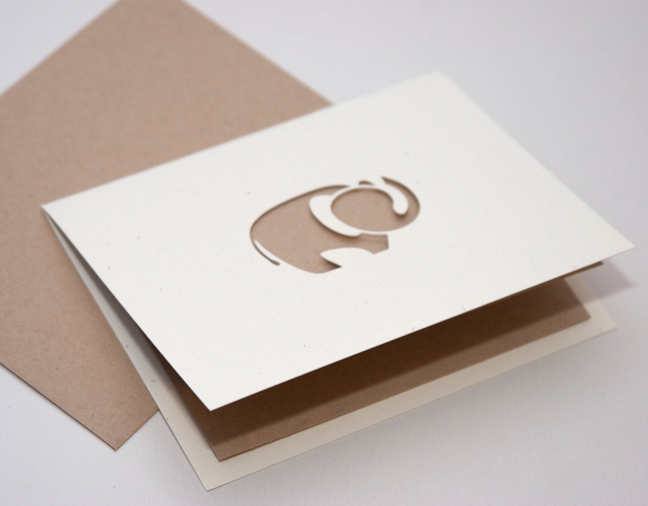 Recycled Card with Baby Elephant