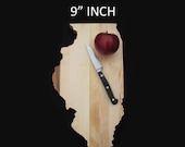 9" Illinois State Shaped Cutting Board