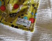 DESIGN YOUR OWN - Chenille Baby Blanket - 24 x 30 - You Choose Fabrics