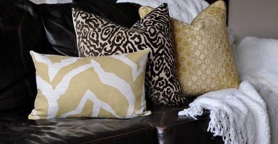 Beautiful Animal Print Home Decor Pillow Cover -20x20-Chocolate Brown-Decorative Pillow-Accent Pillow-Throw Pillow