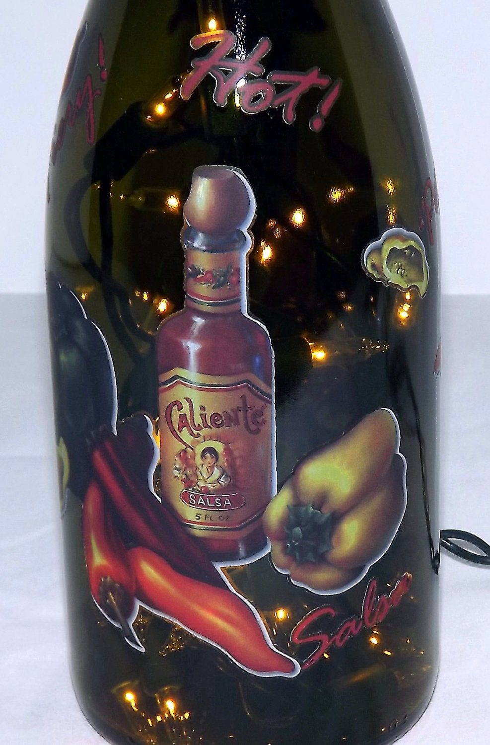 Hot Peppers Bar/Table Bottle Accent Lamp-SUPER NICE