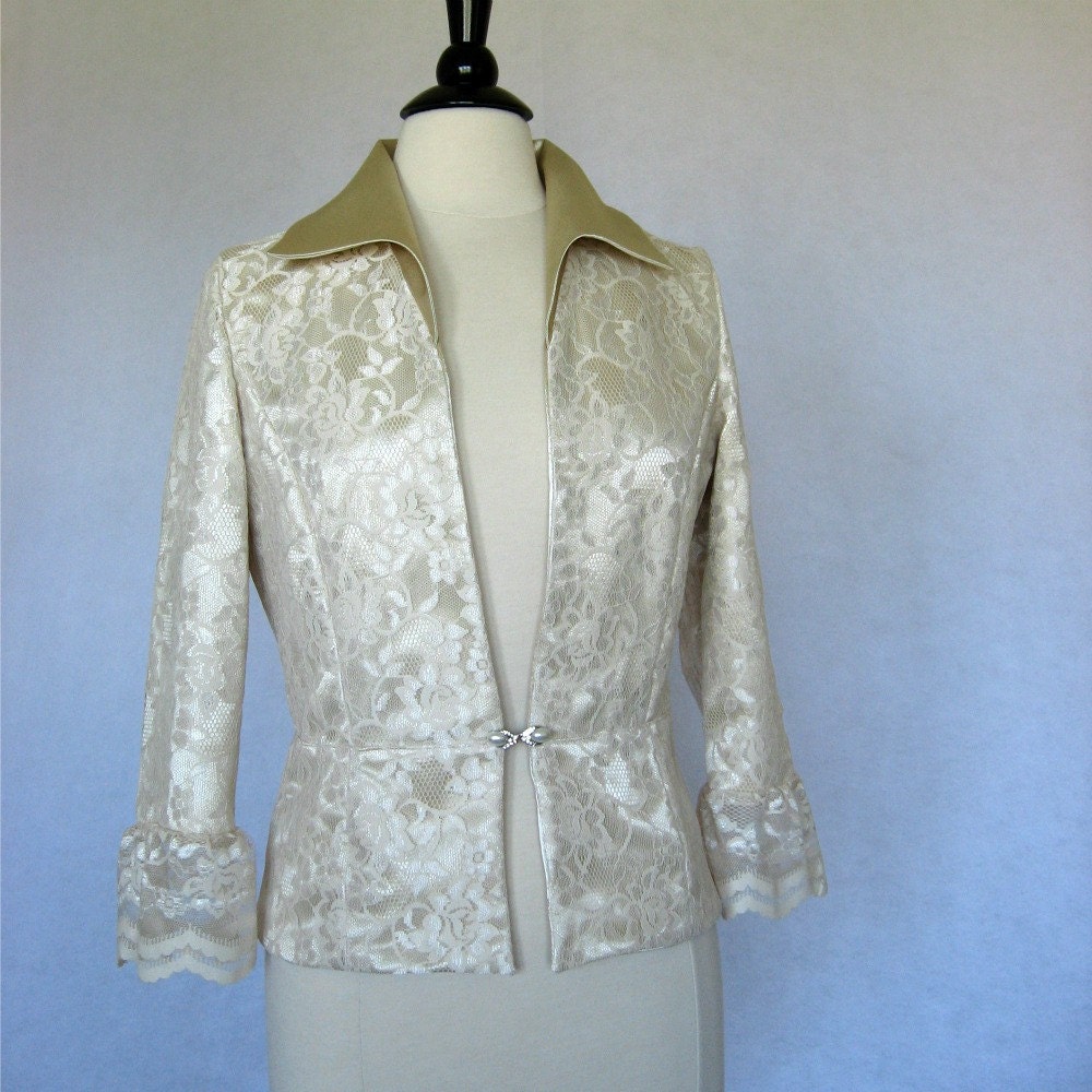 Mother of the Bride or Groom Satin and Lace Jacket